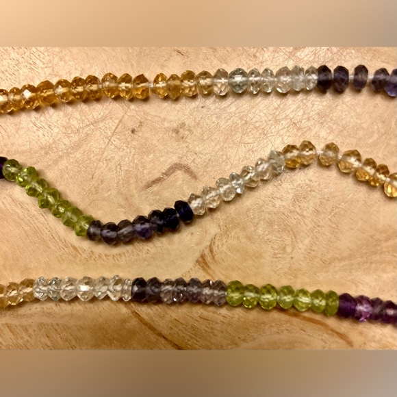 Strand of Multi-Color Rondelle Gemstone Beads - Picture 5 of 5